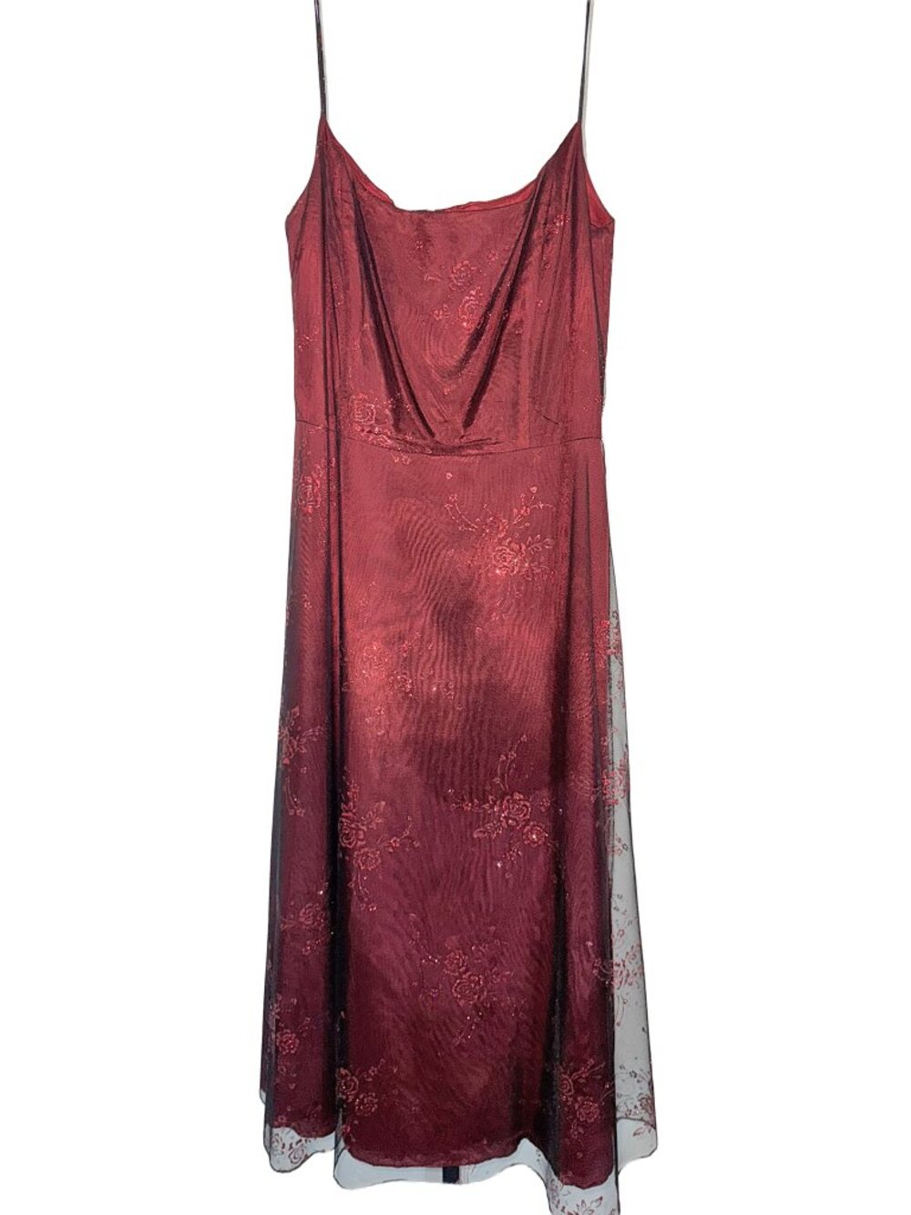 Vintage Jessica Howard Red Floral Ball Gown Size 10
